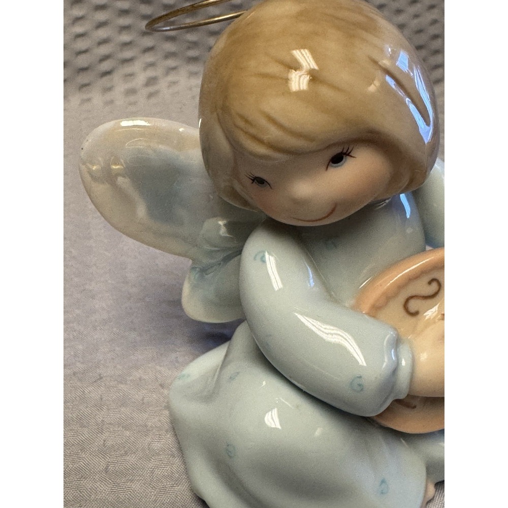 Vintage Lefton Christopher Collection Angel Playing Mandolin Hand Painted - Picture 3 of 10